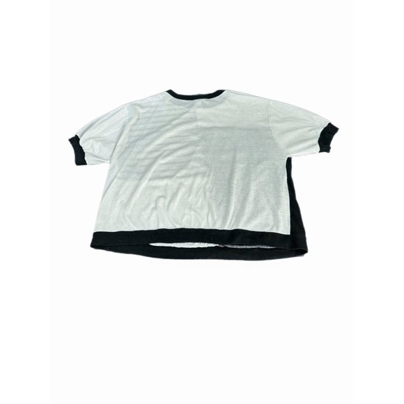 Vintage Black/White Oversize Crewneck Top | Size 22W - Picture 3 of 5